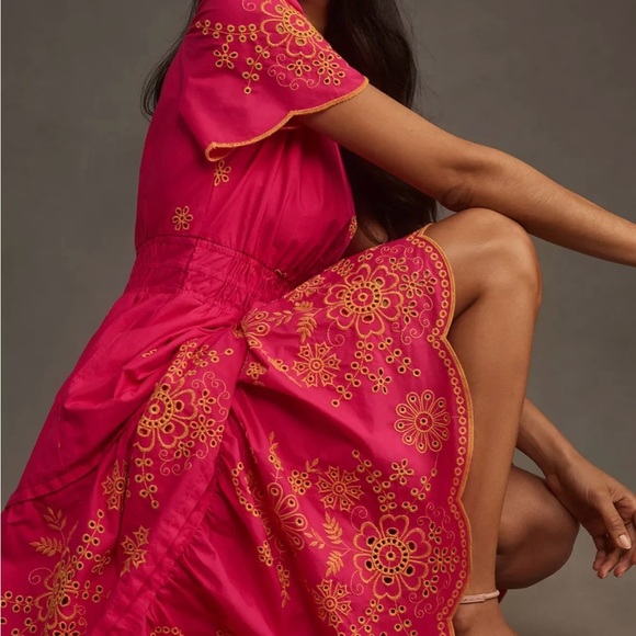 Anthropologie Maeve Somerset Eyelet Maxi Dress - Picture 4 of 7